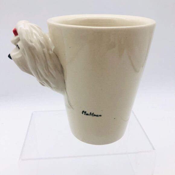 Blue Witch Ceramics Maltese Dog Mug With 3D Handle - Picture 4 of 12